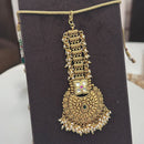 Jewel Addiction Gold Plated Pota Stone And Pearl Maangtikka