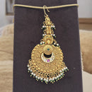 Jewel Addiction Gold Plated Pota Stone And Pearl Maangtikka