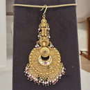 Jewel Addiction Gold Plated Pota Stone And Pearl Maangtikka