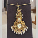 Jewel Addiction Gold Plated Pota Stone And Pearl Maangtikka
