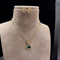 Jewel Addiction Gold Plated Polki Kundan Necklace Set