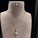 Jewel Addiction Gold Plated Polki Kundan Necklace Set
