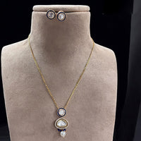 Jewel Addiction Gold Plated Polki Kundan Necklace Set