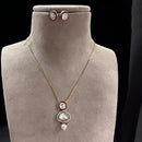Jewel Addiction Gold Plated Polki Kundan Necklace Set