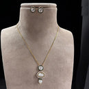 Jewel Addiction Gold Plated Polki Kundan Necklace Set