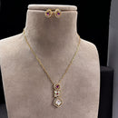 Jewel Addiction Gold Plated Polki Kundan Necklace Set