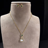 Jewel Addiction Gold Plated Polki Kundan Necklace Set
