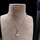 Jewel Addiction Gold Plated Polki Kundan Necklace Set