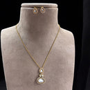 Jewel Addiction Gold Plated Polki Kundan Necklace Set