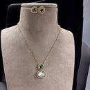 Jewel Addiction Gold Plated Polki Kundan Necklace Set