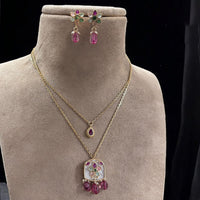Jewel Addiction Gold Plated Pota Stone Necklace Set