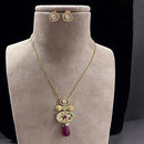 Jewel Addiction Gold Plated Pota Stone Necklace Set
