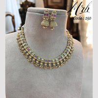 Jewel Addiction Gold Plated Pota Stone Necklace Set