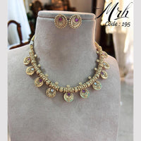 Jewel Addiction Gold Plated Pota Stone Necklace Set