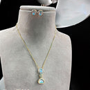 Jewel Addiction Gold Plated Pota Stone Necklace Set