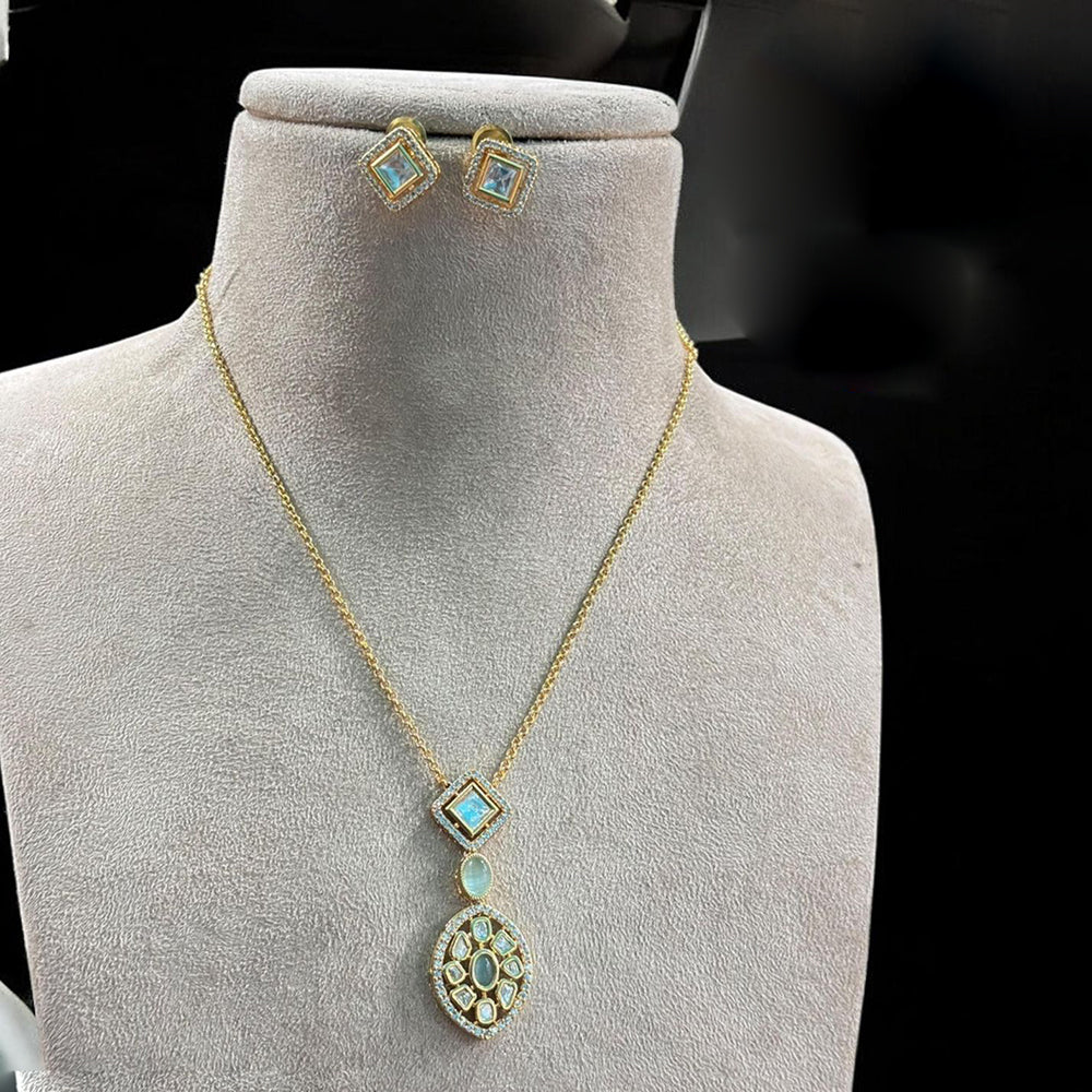 Jewel Addiction Gold Plated Pota Stone Necklace Set