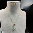 Jewel Addiction Gold Plated Pota Stone Necklace Set