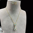Jewel Addiction Gold Plated Pota Stone Necklace Set