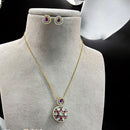 Jewel Addiction Gold Plated Pota Stone Necklace Set