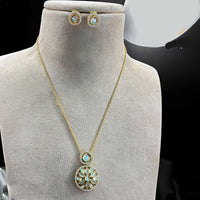 Jewel Addiction Gold Plated Pota Stone Necklace Set