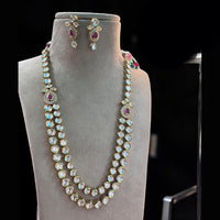 Jewel Addiction Gold Plated Polki Kundan Necklace Set