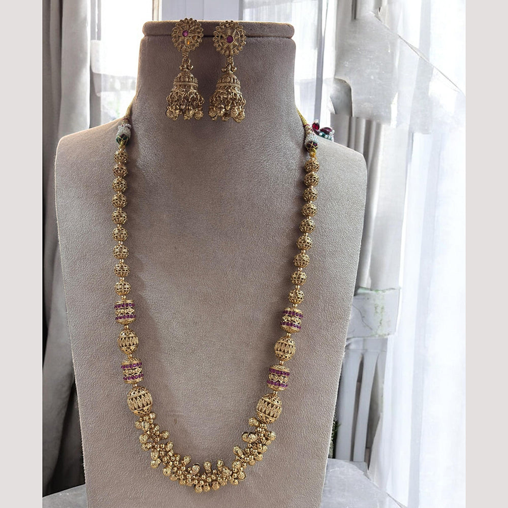 Jewel Addiction  Cultural Chic Pota Stone And Pearl Long Necklace Set