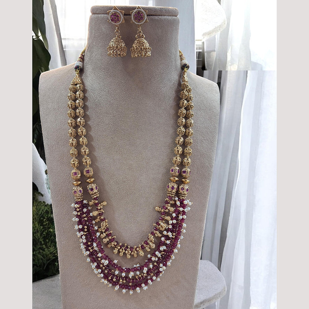 Jewel Addiction  Cultural Chic Pota Stone Long Necklace Set