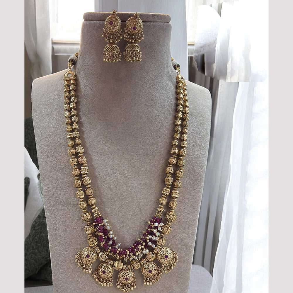 Jewel Addiction  Cultural Chic Pota Stone And Pearl Long Necklace Set