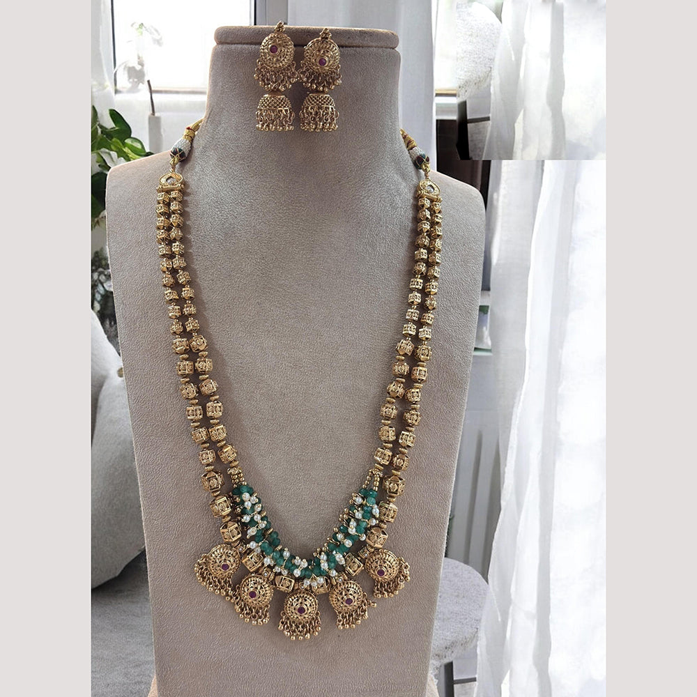 Jewel Addiction  Cultural Chic Pota Stone And Pearl Long Necklace Set