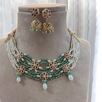 Jewel Addiction  Cultural Chic Pota Stone And Pearl Necklace Set