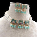 Jewel Addiction Pota Stone Pearl And Beads Choker Necklace Set