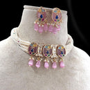 Jewel Addiction Pota Stone Pearl And Beads Choker Necklace Set