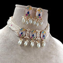 Jewel Addiction Pota Stone Pearl And Beads Choker Necklace Set