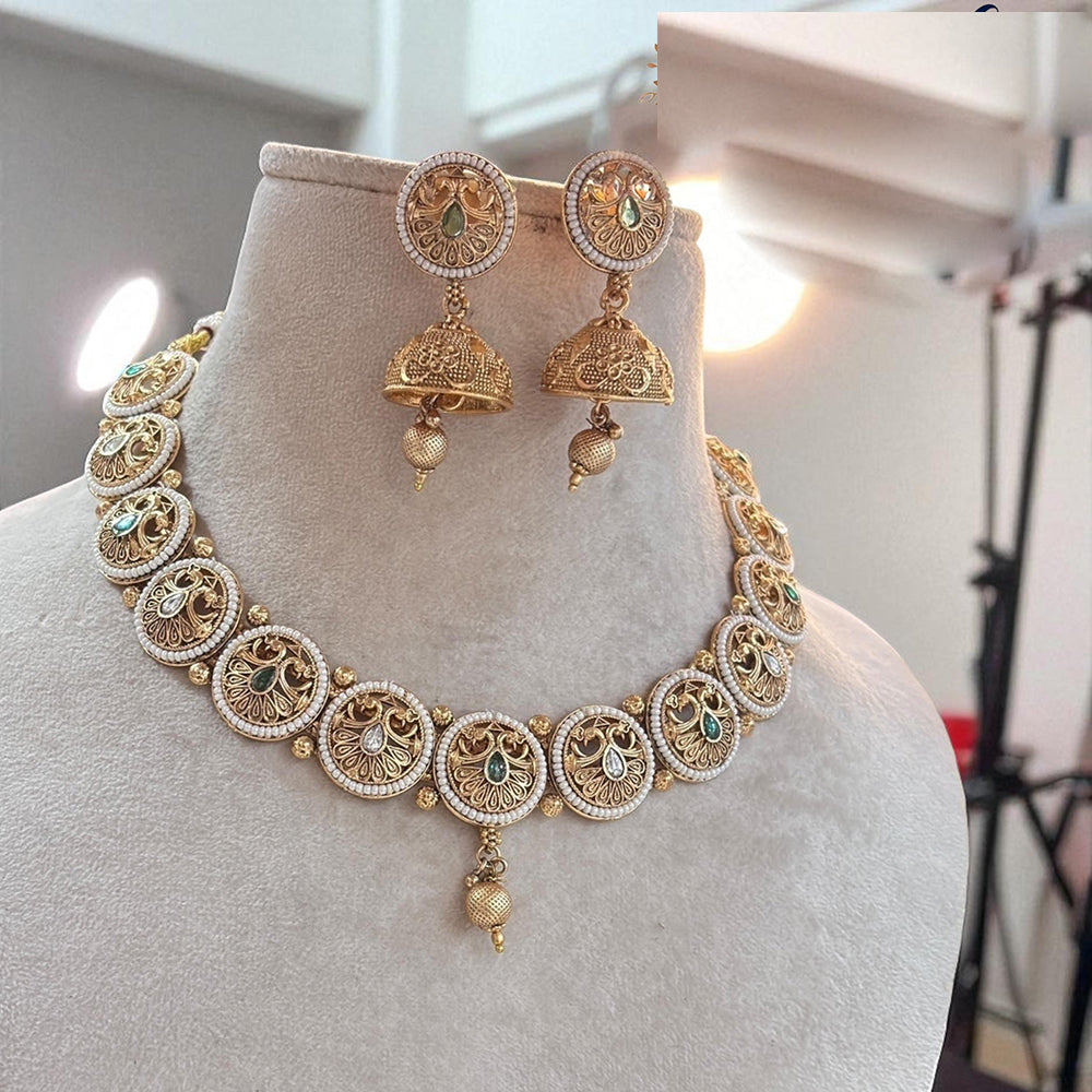 Jewel Addiction Delicate Sparkle Pota Stone And Pearl Signature Necklace Set