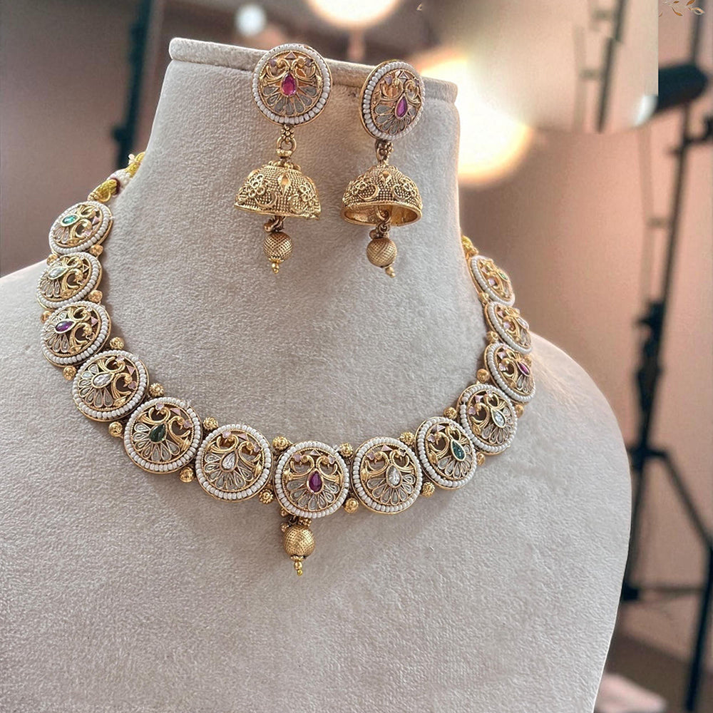 Jewel Addiction Delicate Sparkle Pota Stone And Pearl Signature Necklace Set