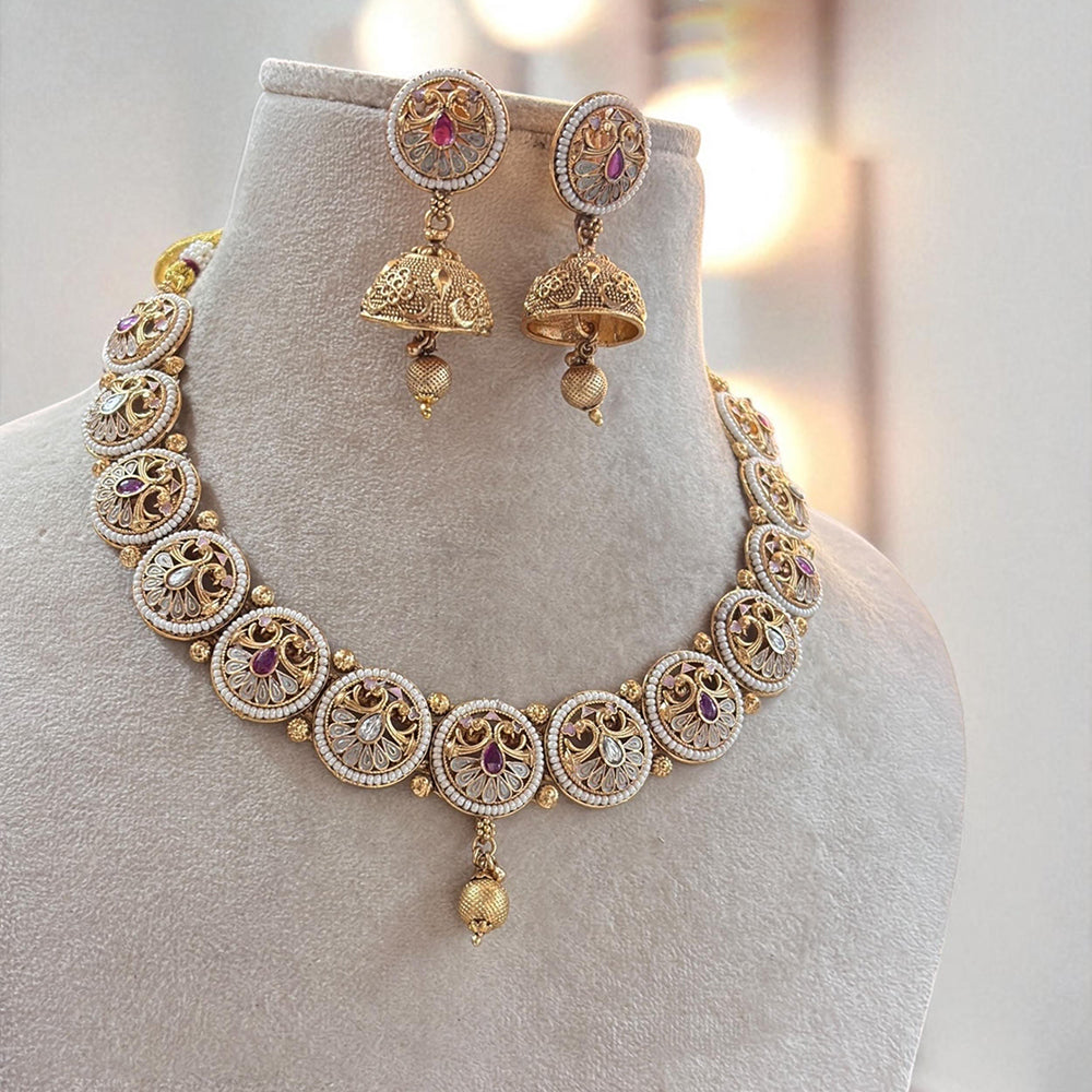 Jewel Addiction Delicate Sparkle Pota Stone And Pearl Signature Necklace Set