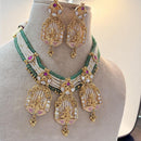Jewel Addiction Glow Queen Look Kundan Stone And Pearl Statement Necklace Set