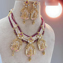 Jewel Addiction Glow Queen Look Kundan Stone And Pearl Statement Necklace Set