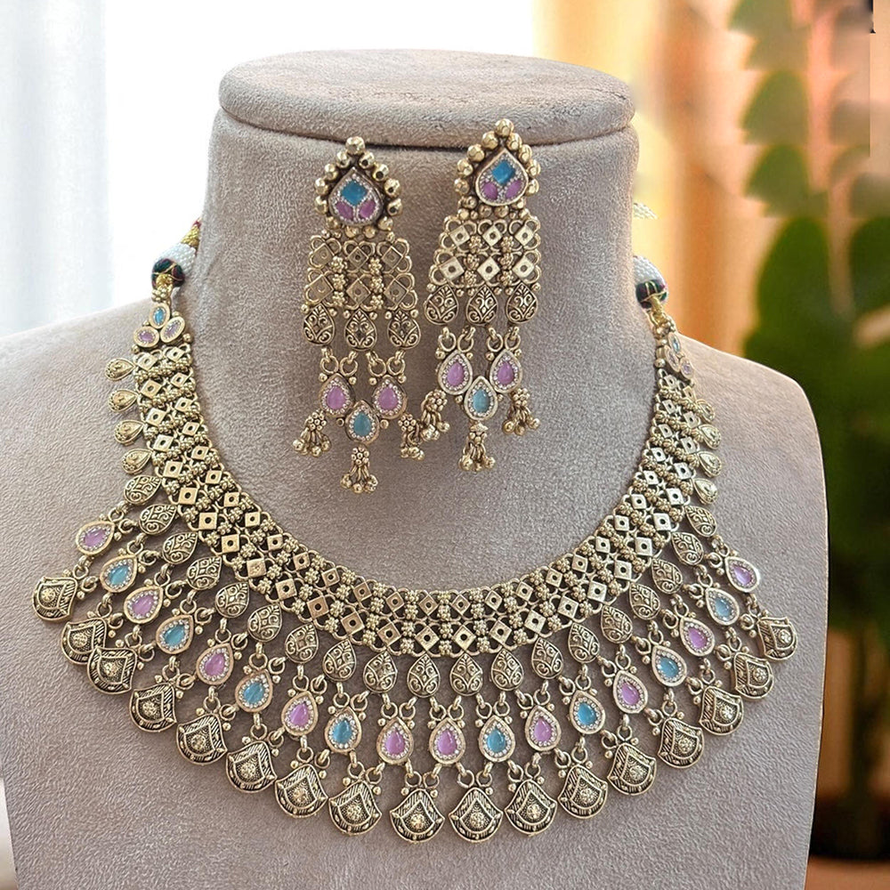 Jewel Addiction Royal Roots Pota Stone Modern Shine Necklace Set