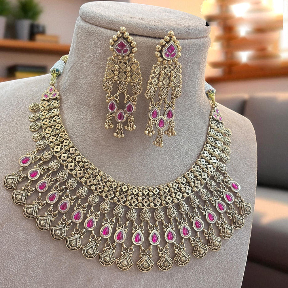Jewel Addiction Royal Roots Pota Stone Modern Shine Necklace Set