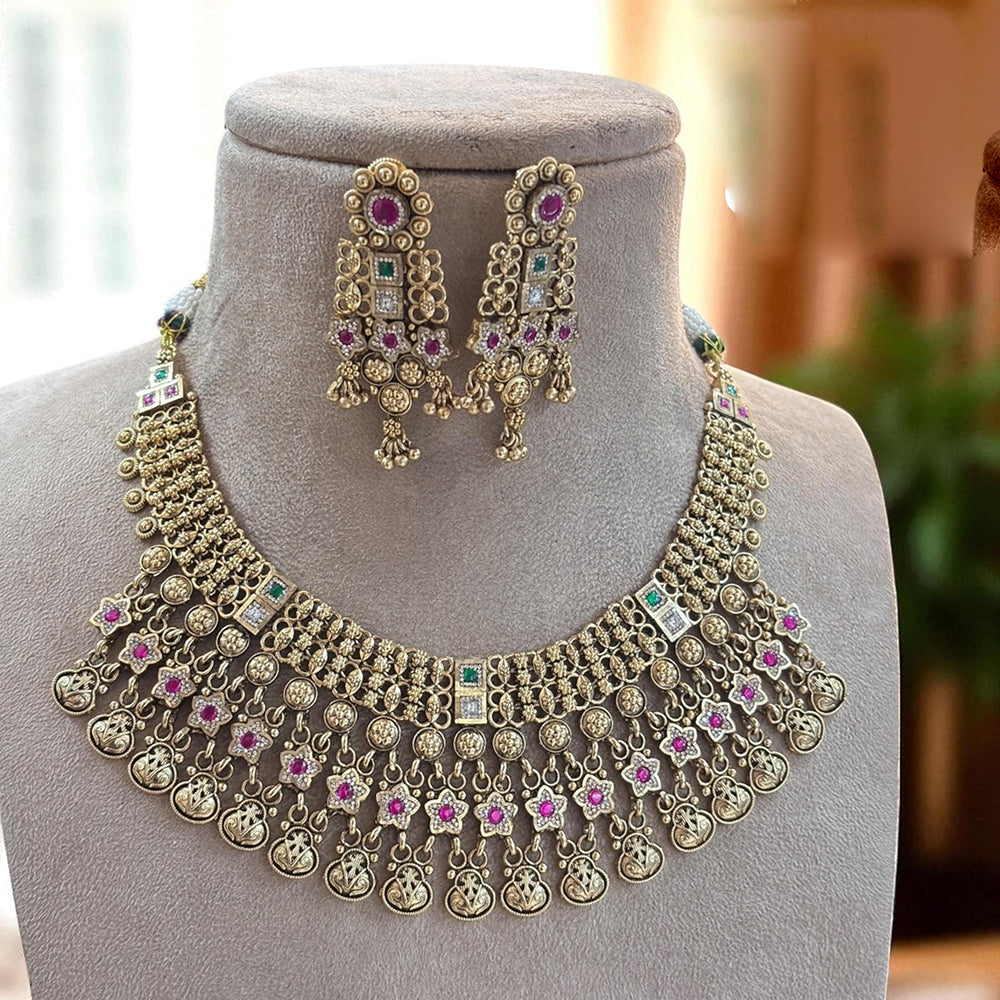 Jewel Addiction Trend Meets Tradition Pota Stone Modern Shine Necklace Set