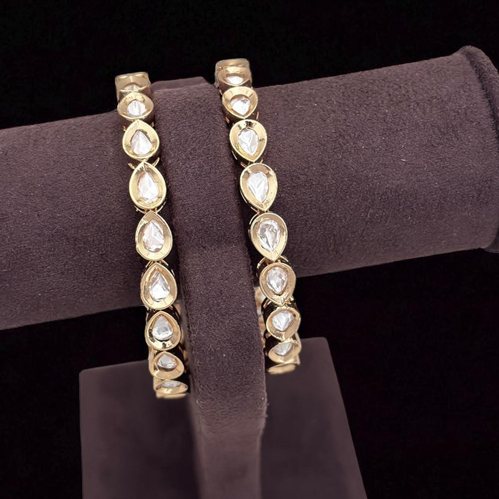 Jewel Addiction Heritage Glow Classic Kundan Bangle Set