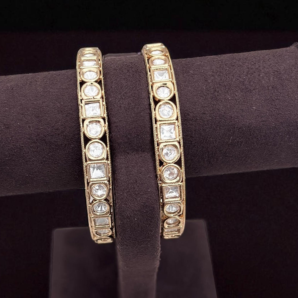 Jewel Addiction Sparkling Kundan Timeless Elegance Bangle Set