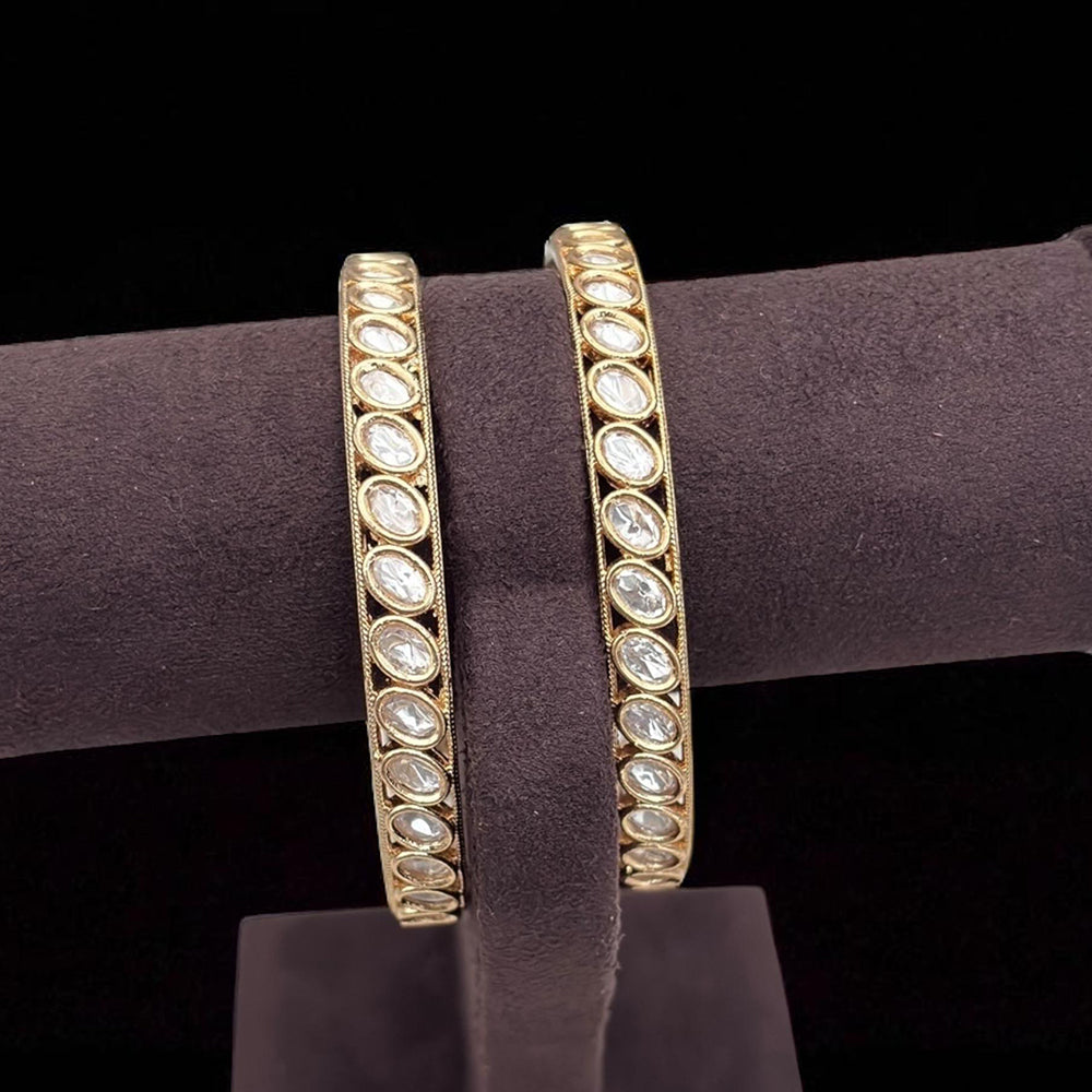 Jewel Addiction Sparkling Kundan Timeless Elegance Bangle Set