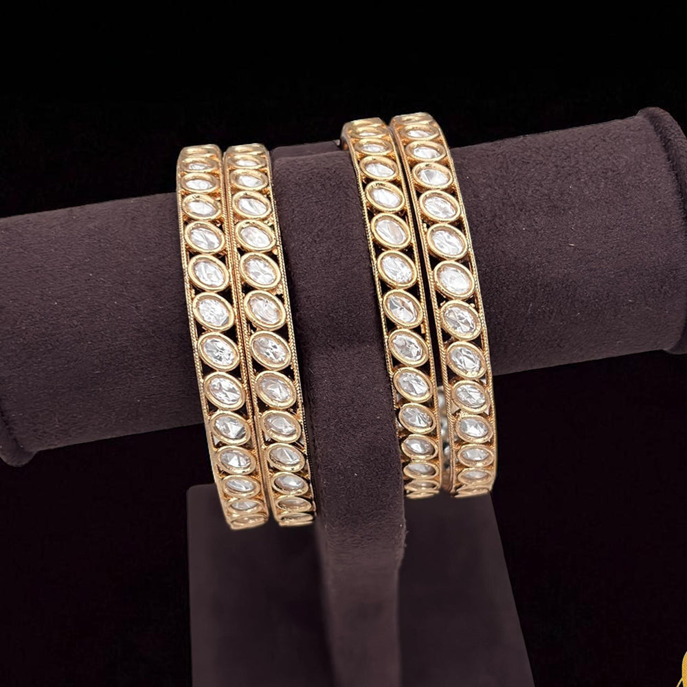 Jewel Addiction Luxe Kundan Modern Ethnic Glam for Every Occasion Bangle Set