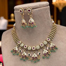 Jewel Addiction Copper Finish Pota Stone Necklace Set