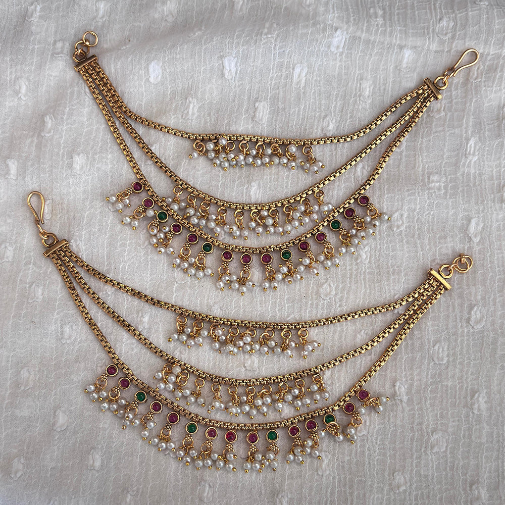 Jewel Addiction Copper Finish Multi Layer Kan Chain