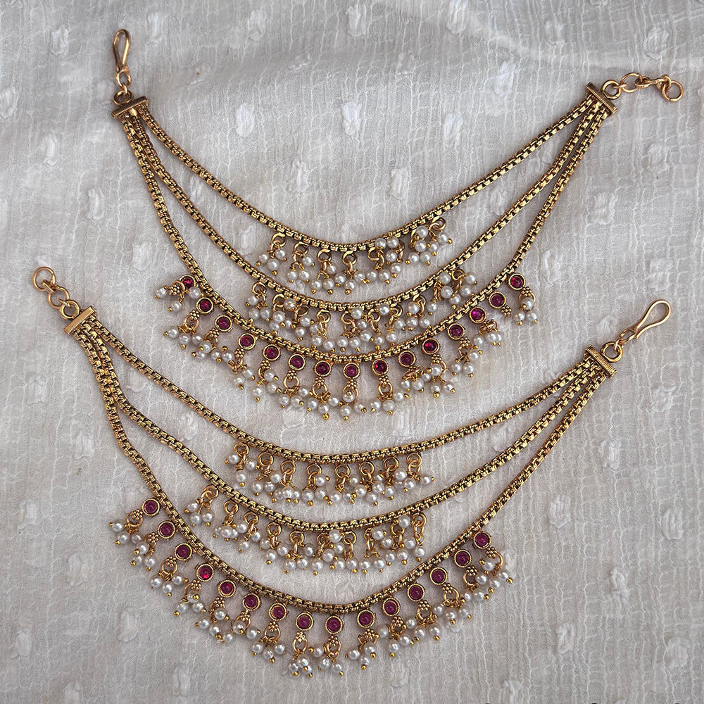Jewel Addiction Copper Finish Multi Layer Kan Chain