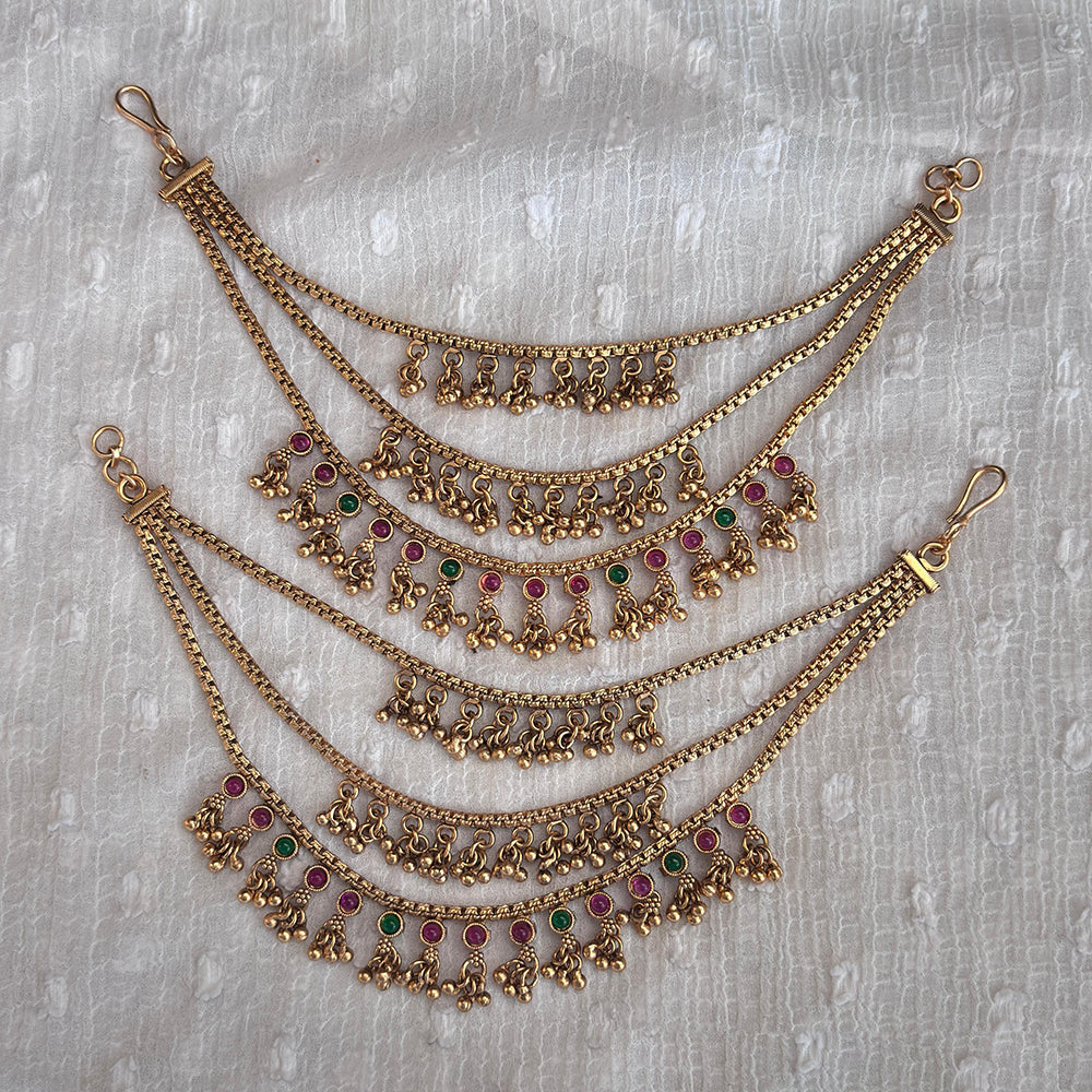Jewel Addiction Copper Finish Multi Layer Kan Chain