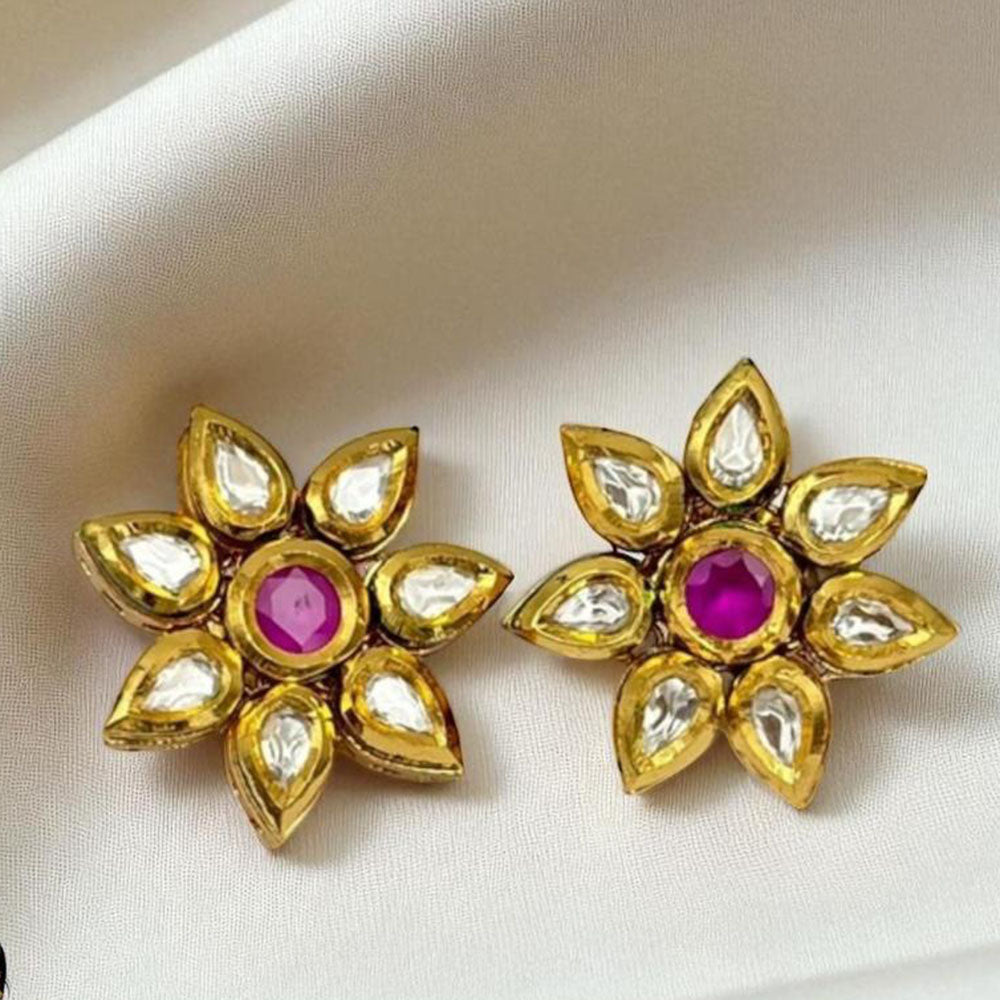 Jewel Addiction Stylish Pota Stone Stud Earrings